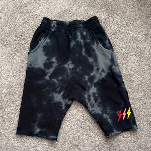 Tiny Whales!!! Kids Tie-Dye Shorts with Lightning Bolt Design